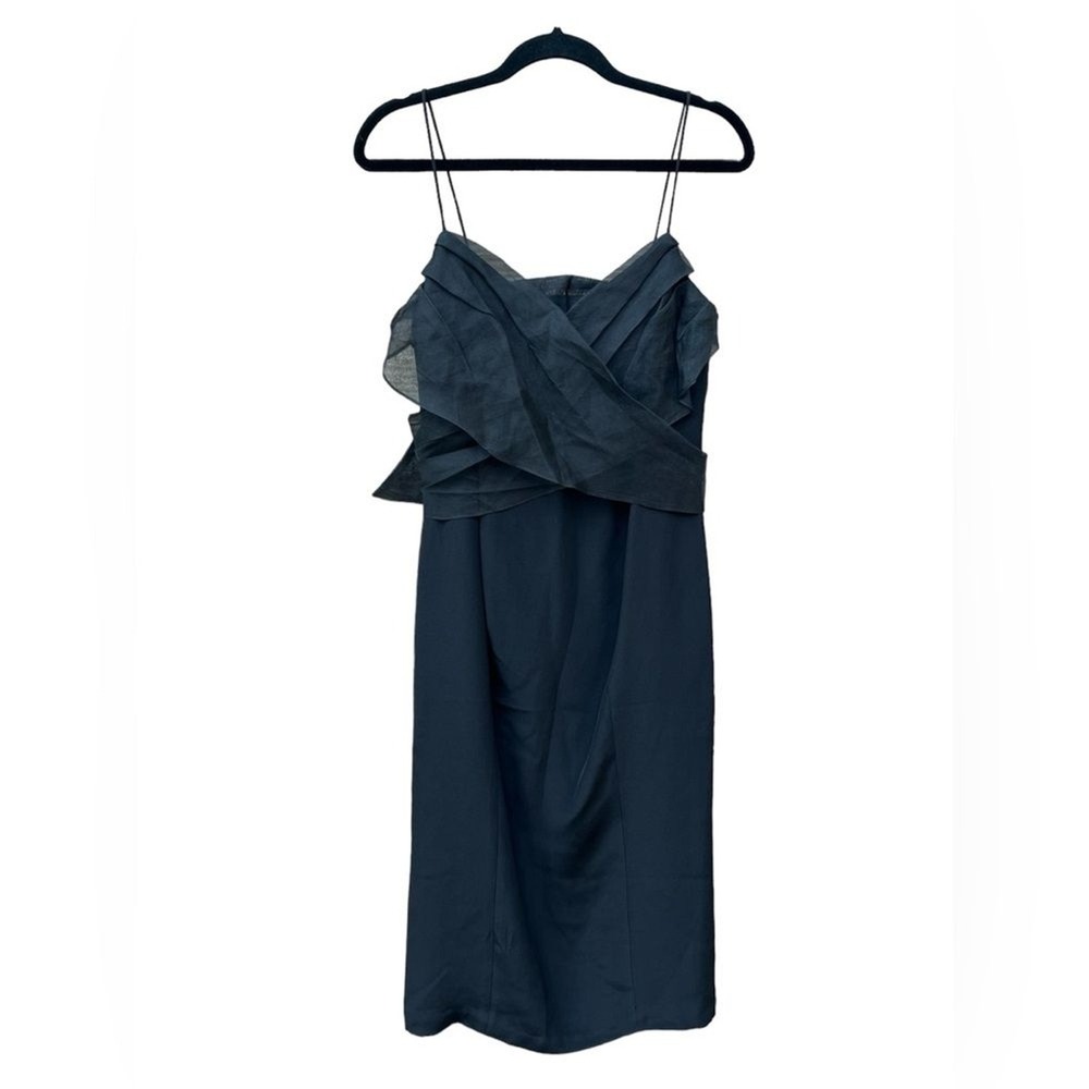 A Pea In‎ The Pod Maternity Dress in Black Silk. Size Medium.